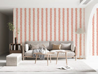 Minimalist Terracotta Line Pattern Wallpaper⁠