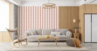 Minimalist Terracotta Line Pattern Wallpaper⁠
