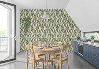 Alternating Holiday Xmas Staggered Christmas Trees Grid Wallpaper⁠
