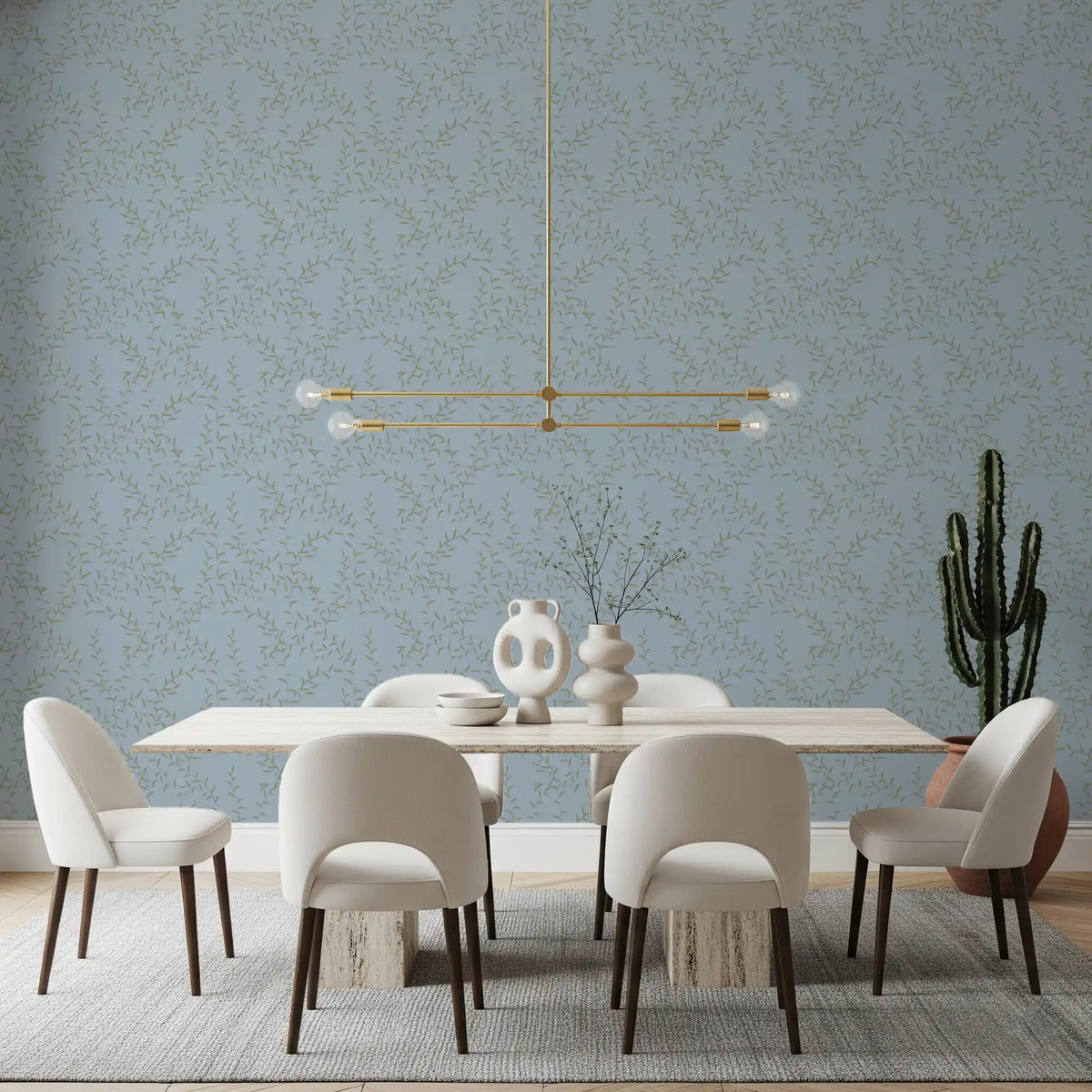 Minimalist Willow Leaf Stream Wallpaper⁠