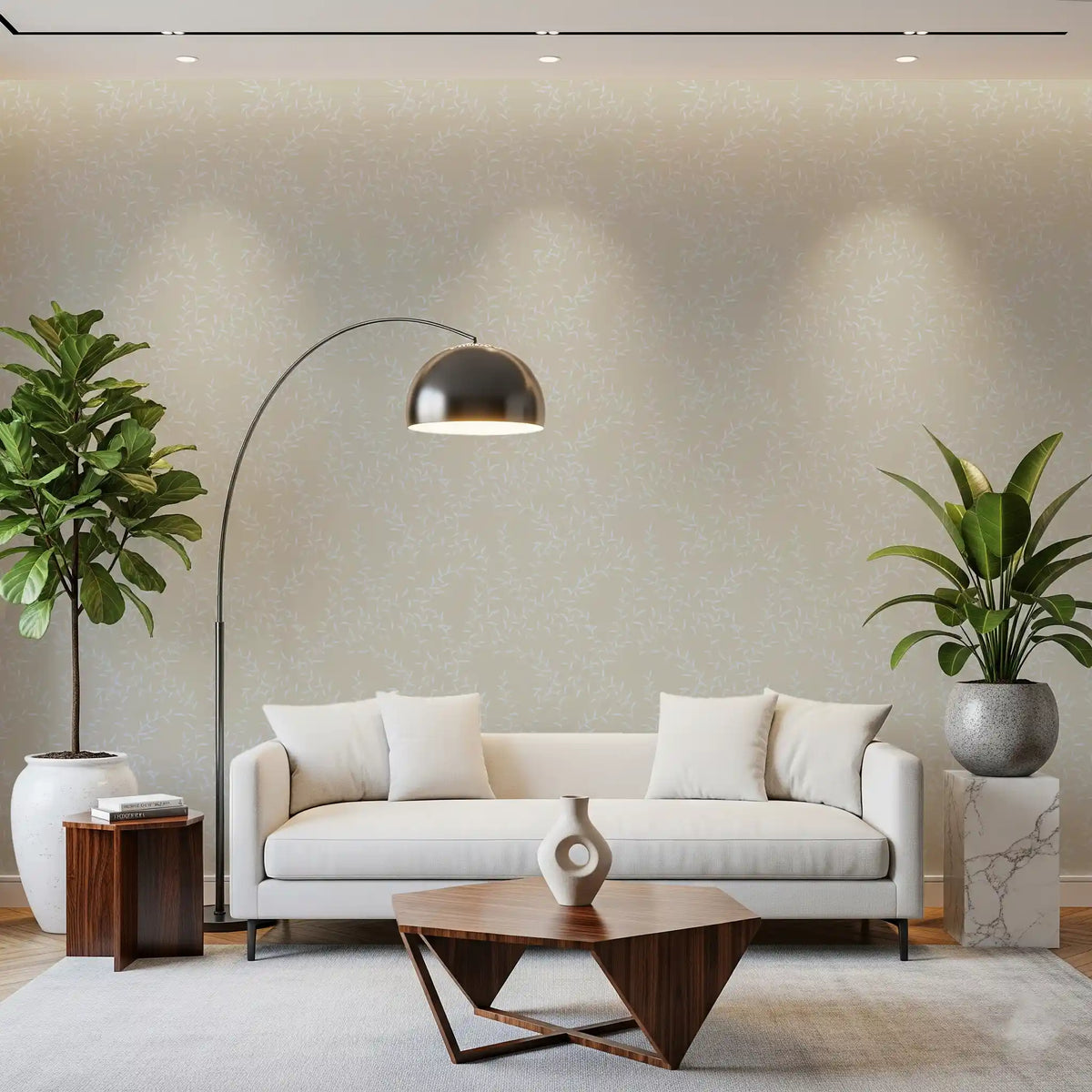 Soft Botanical Willow Sway Wallpaper⁠