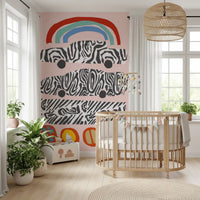 Modern Rainbow and Zebra Patterned Cars Wall Mural