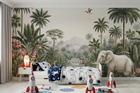 Safari Serenity Tropical Landscape Wall Mural