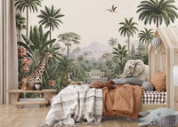 Safari Serenity Tropical Landscape Wall Mural