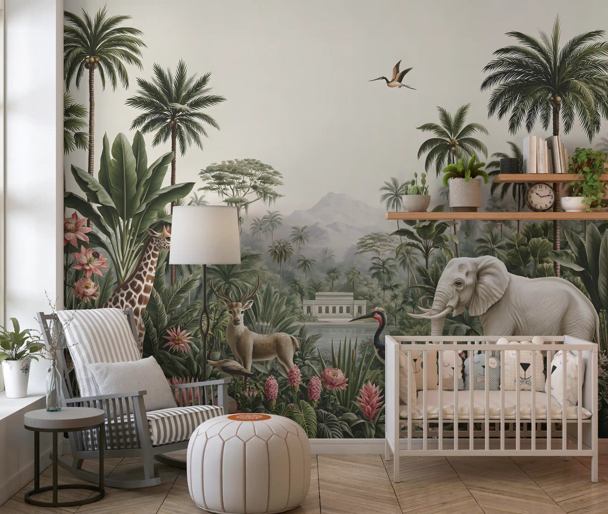 Safari Serenity Tropical Landscape Wall Mural