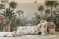 Safari Serenity Tropical Landscape Wall Mural