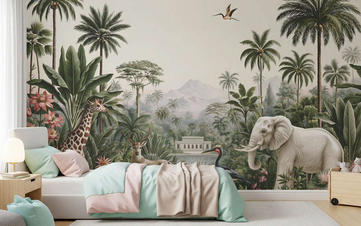 Safari Serenity Tropical Landscape Wall Mural