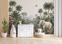 Safari Serenity Tropical Landscape Wall Mural