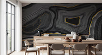 Monochrome Agate Flow Wall Mural