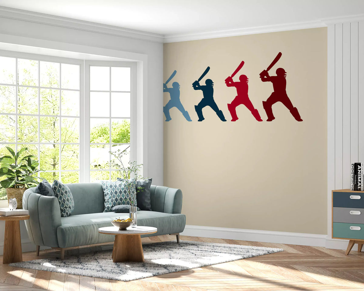 Cricket Batter Motion Mural Wall Mural