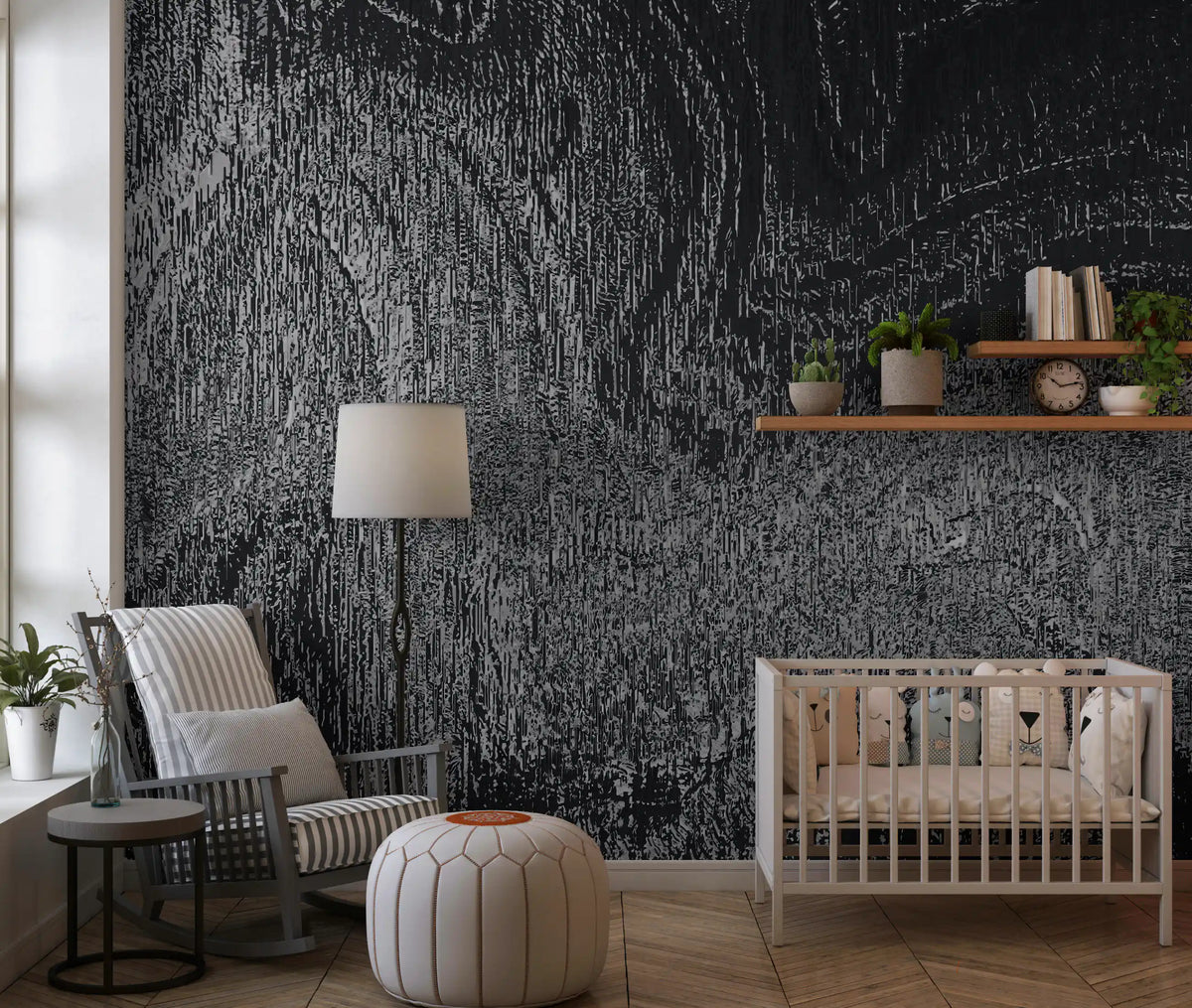 Industrial Gray Concrete Texture Wall Mural