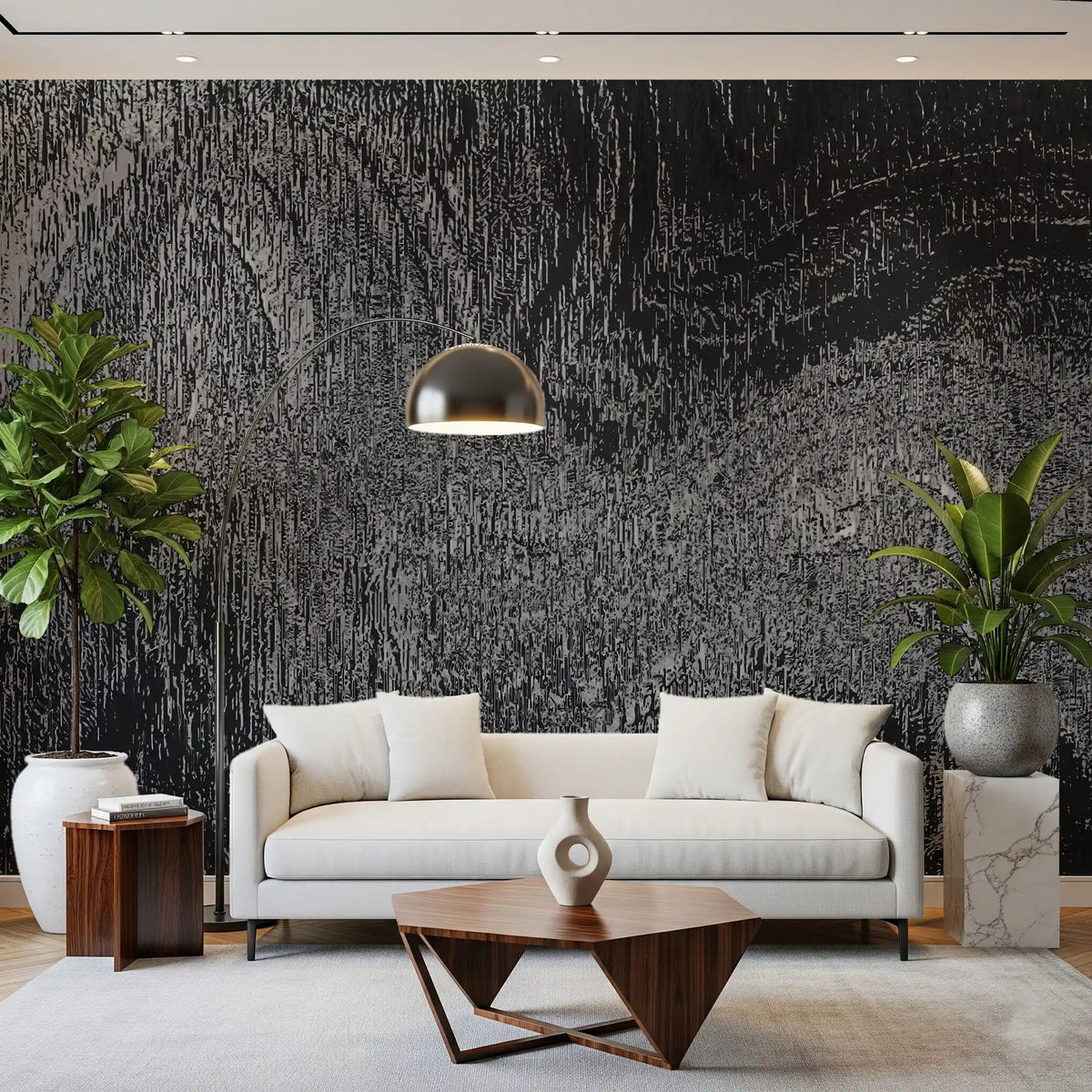 Industrial Gray Concrete Texture Wall Mural