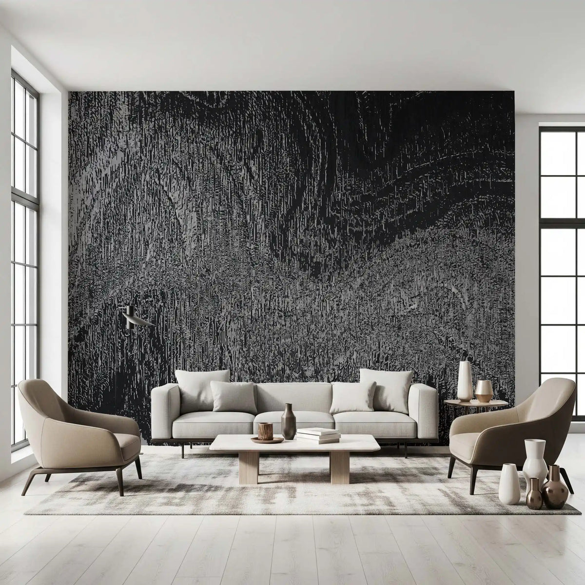 Industrial Gray Concrete Texture Wall Mural