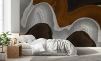 Earthy Flow Abstract Layers Wall Mural