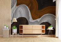Earthy Flow Abstract Layers Wall Mural