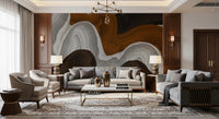 Earthy Flow Abstract Layers Wall Mural