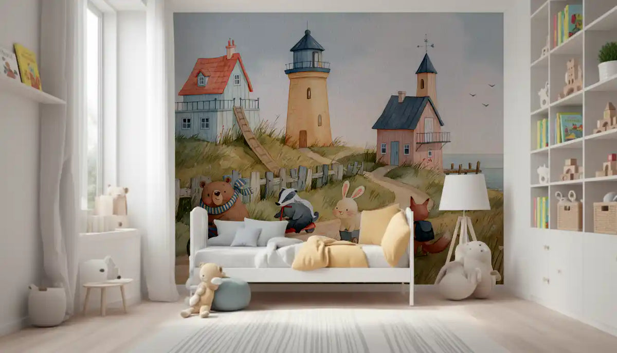 Coastal Animal Friends Adventure Wall Mural