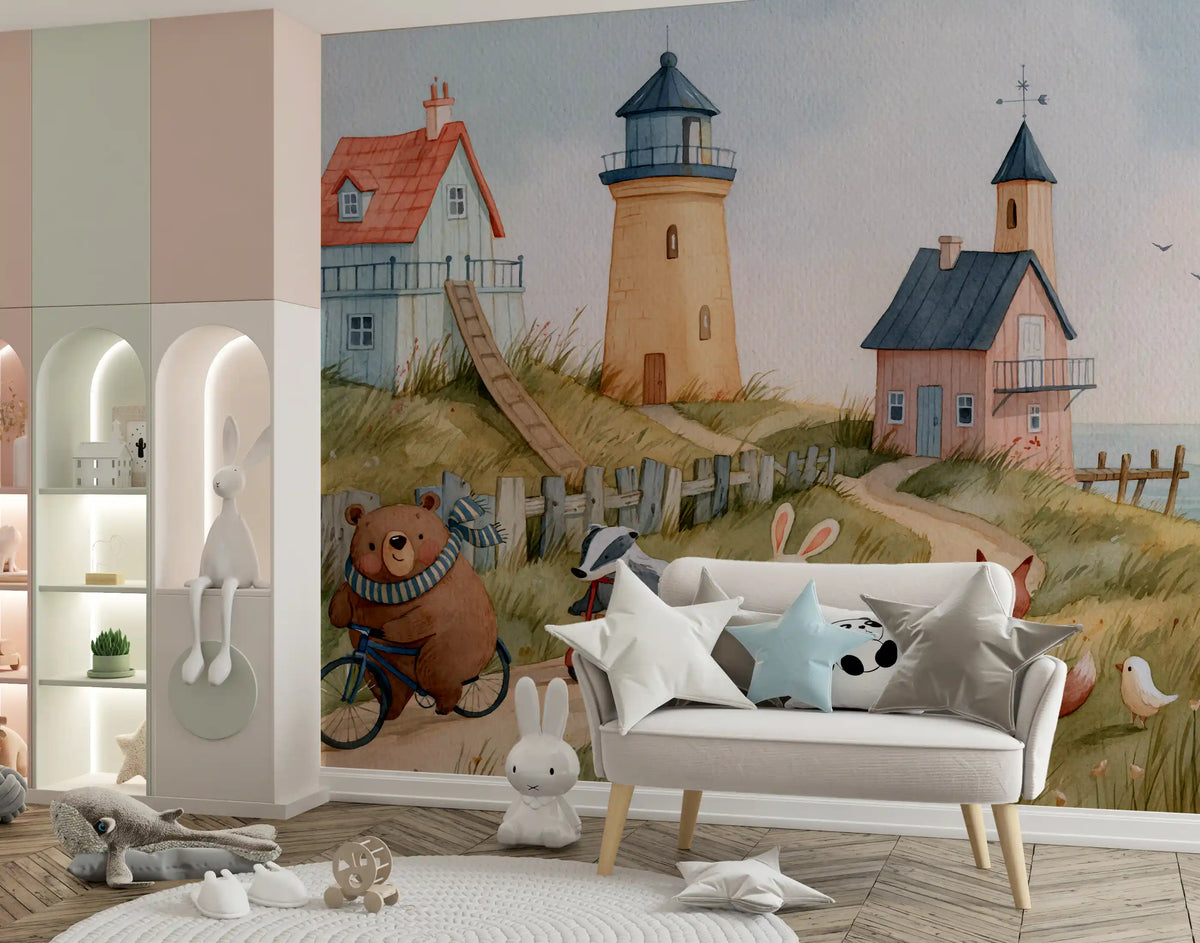 Coastal Animal Friends Adventure Wall Mural