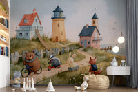 Coastal Animal Friends Adventure Wall Mural