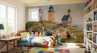 Coastal Animal Friends Adventure Wall Mural