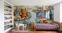 Friendly Woodland Friends at the Docks Wall Mural