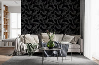 Midnight Ink Swirls Pattern Wallpaper⁠