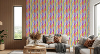 Vibrant Multicolored Vertical Brushstrokes Wallpaper⁠