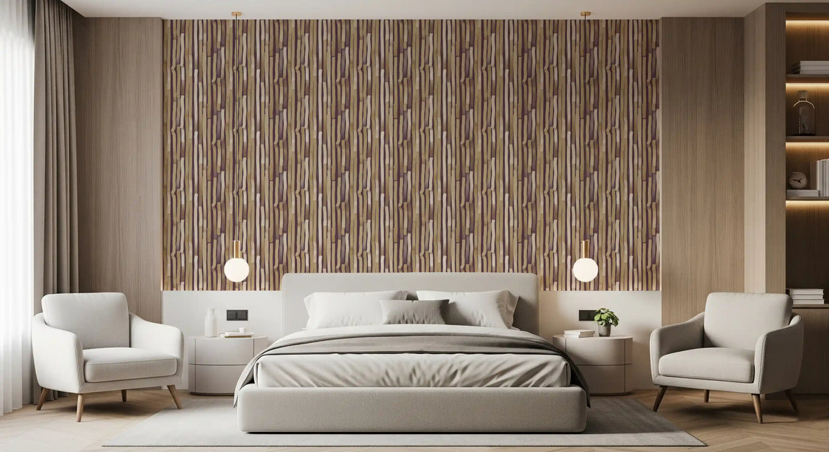 Neutral Brushstroke Vertical Stripes Wallpaper⁠
