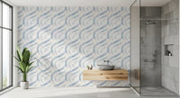 Indigo Wave Botanical Arches Wallpaper⁠