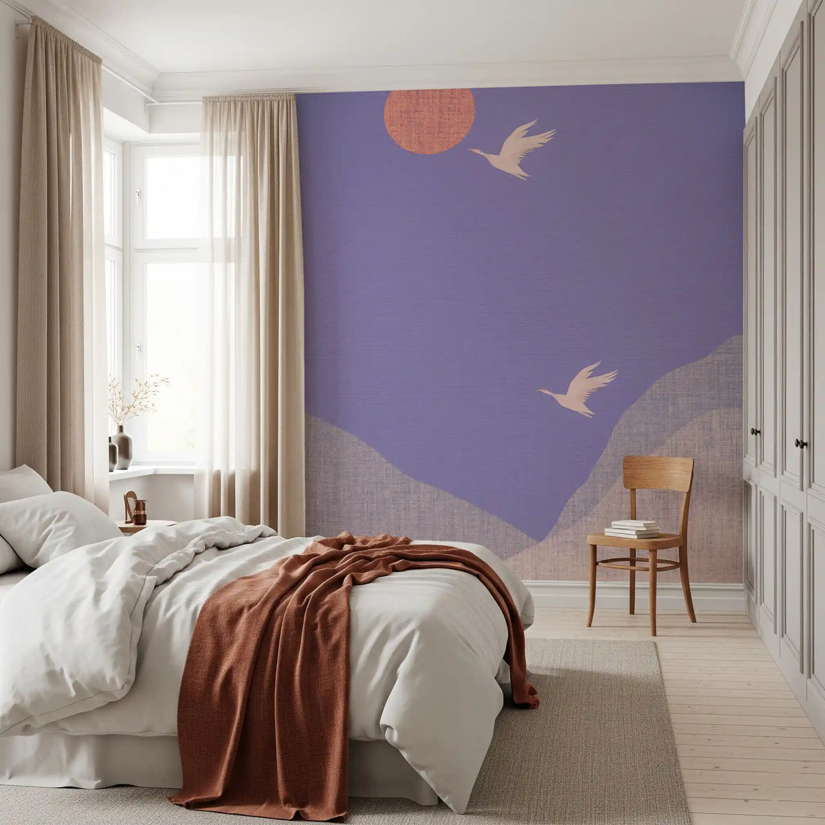 Zen Mountain Flight Landscape Wall Mural