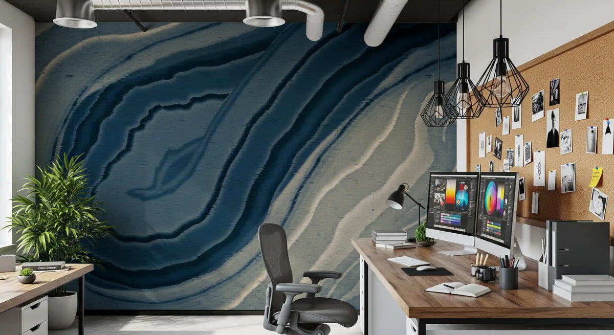 Abstract Ink Wash Flow Wall Mural