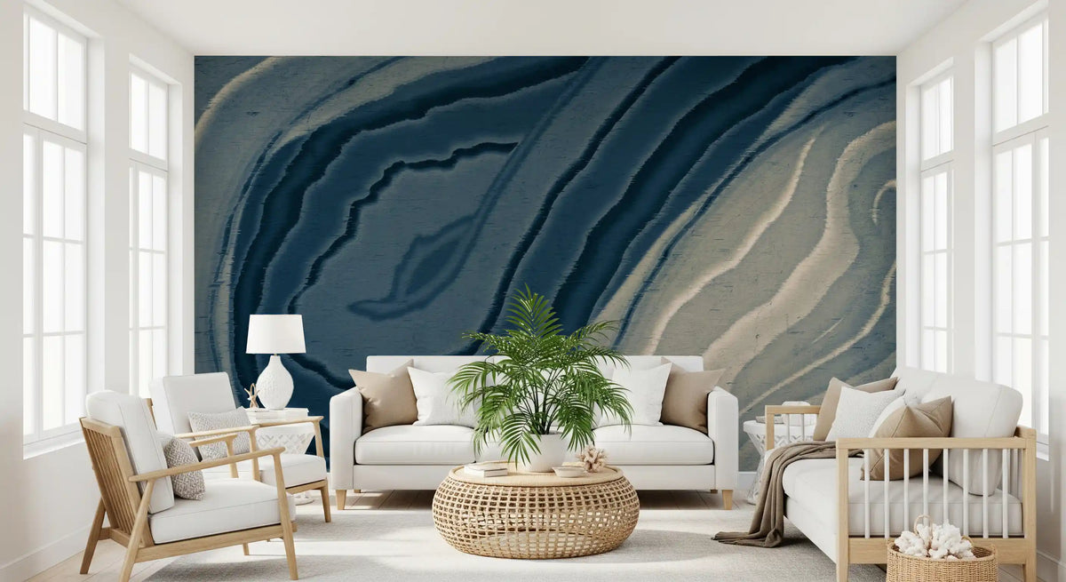 Abstract Ink Wash Flow Wall Mural
