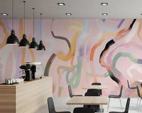 Abstract Painted Ribbons Wall Mural