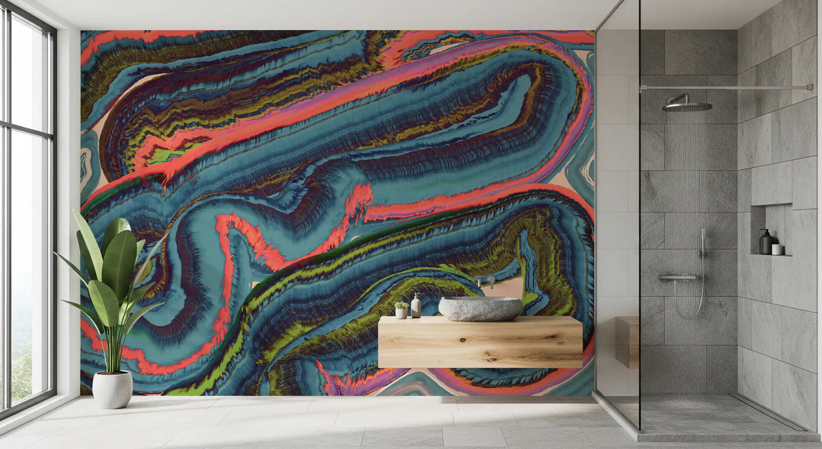 Abstract Resinous Flow and Swirl Wall Mural