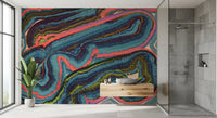 Abstract Resinous Flow and Swirl Wall Mural