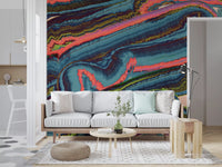 Abstract Resinous Flow and Swirl Wall Mural