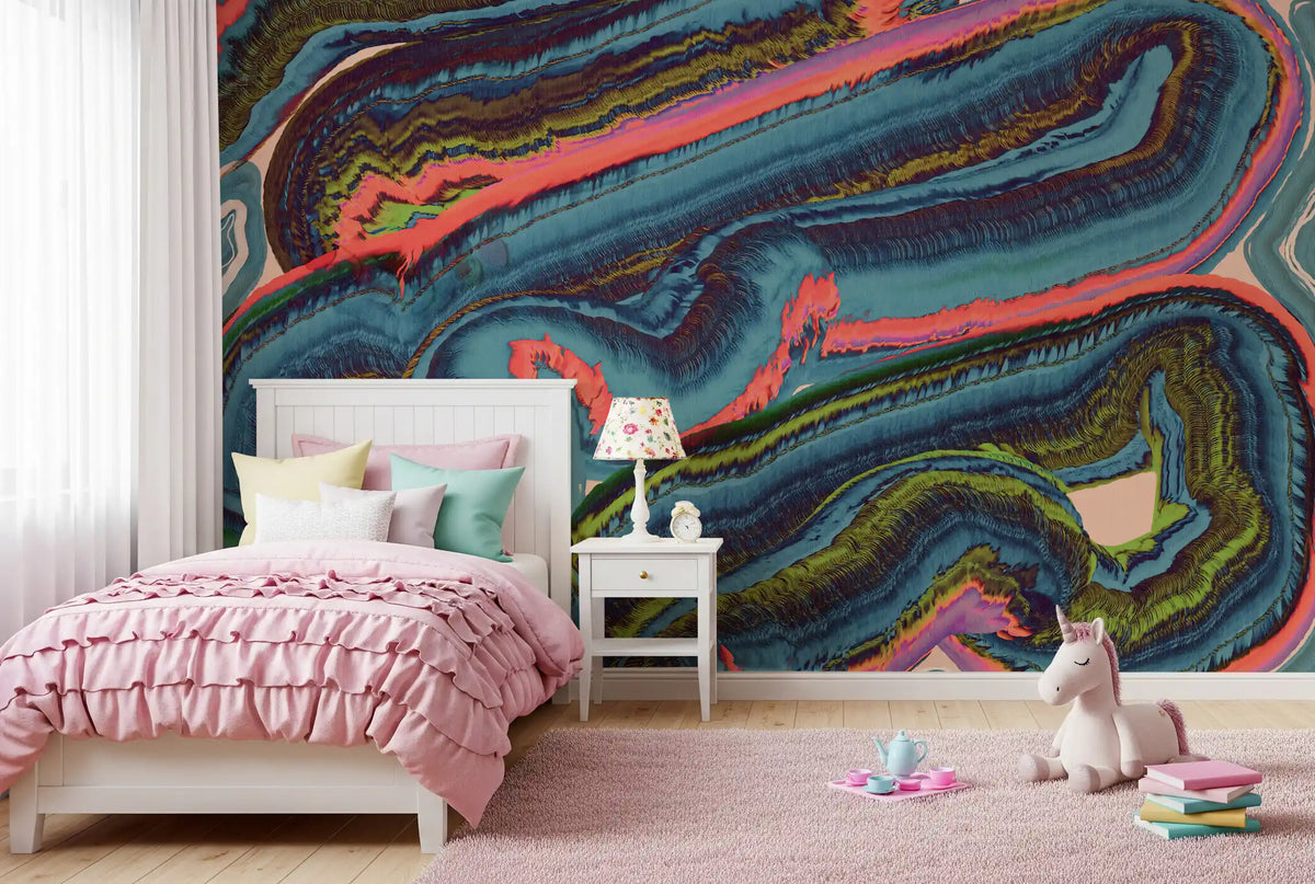 Abstract Resinous Flow and Swirl Wall Mural