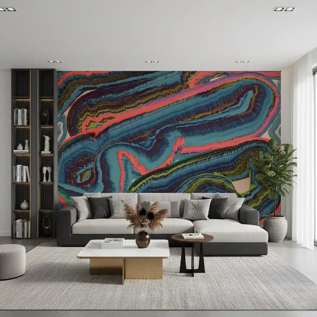 Abstract Resinous Flow and Swirl Wall Mural