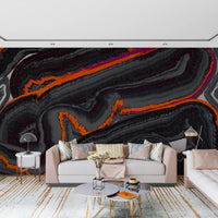Fiery Strata Contemporary Pattern Wall Mural