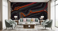 Fiery Strata Contemporary Pattern Wall Mural