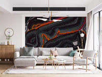 Fiery Strata Contemporary Pattern Wall Mural