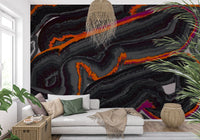 Fiery Strata Contemporary Pattern Wall Mural