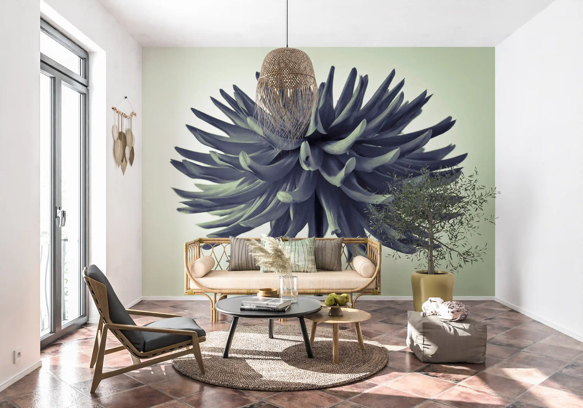 Abstract Dahlia Sculpture Wall Mural