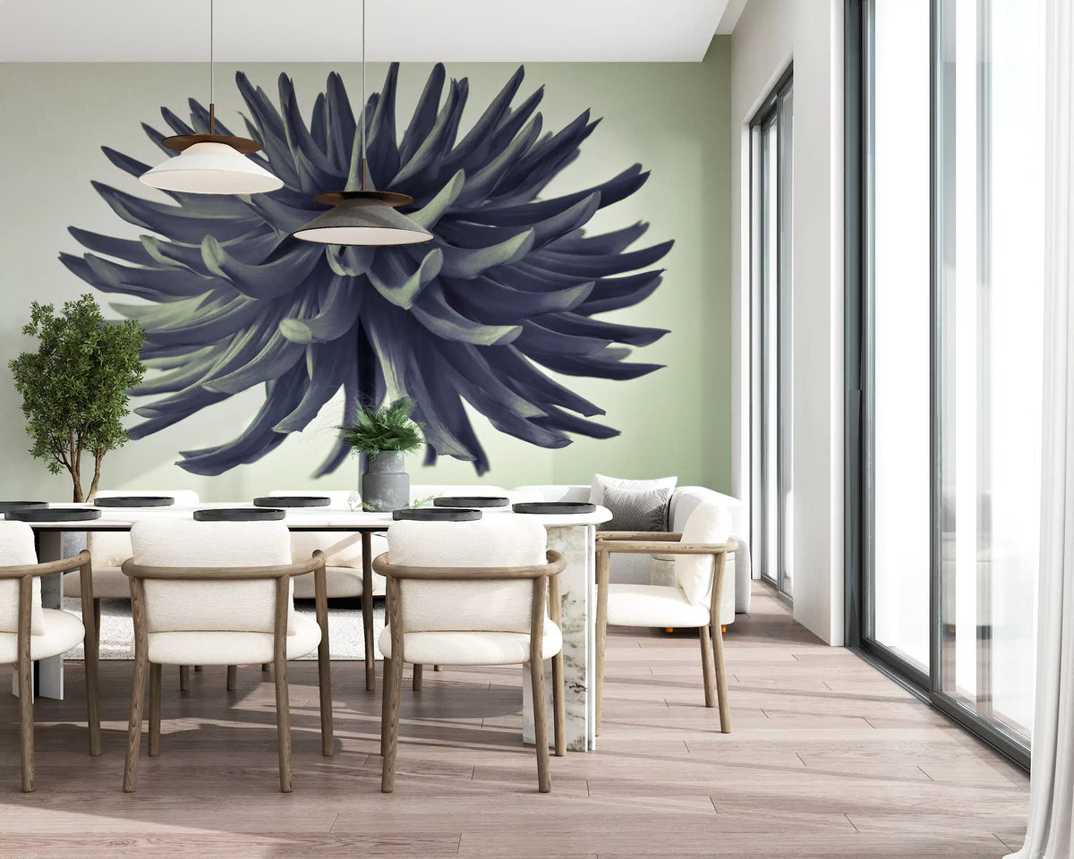 Abstract Dahlia Sculpture Wall Mural