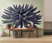 Abstract Dahlia Sculpture Wall Mural