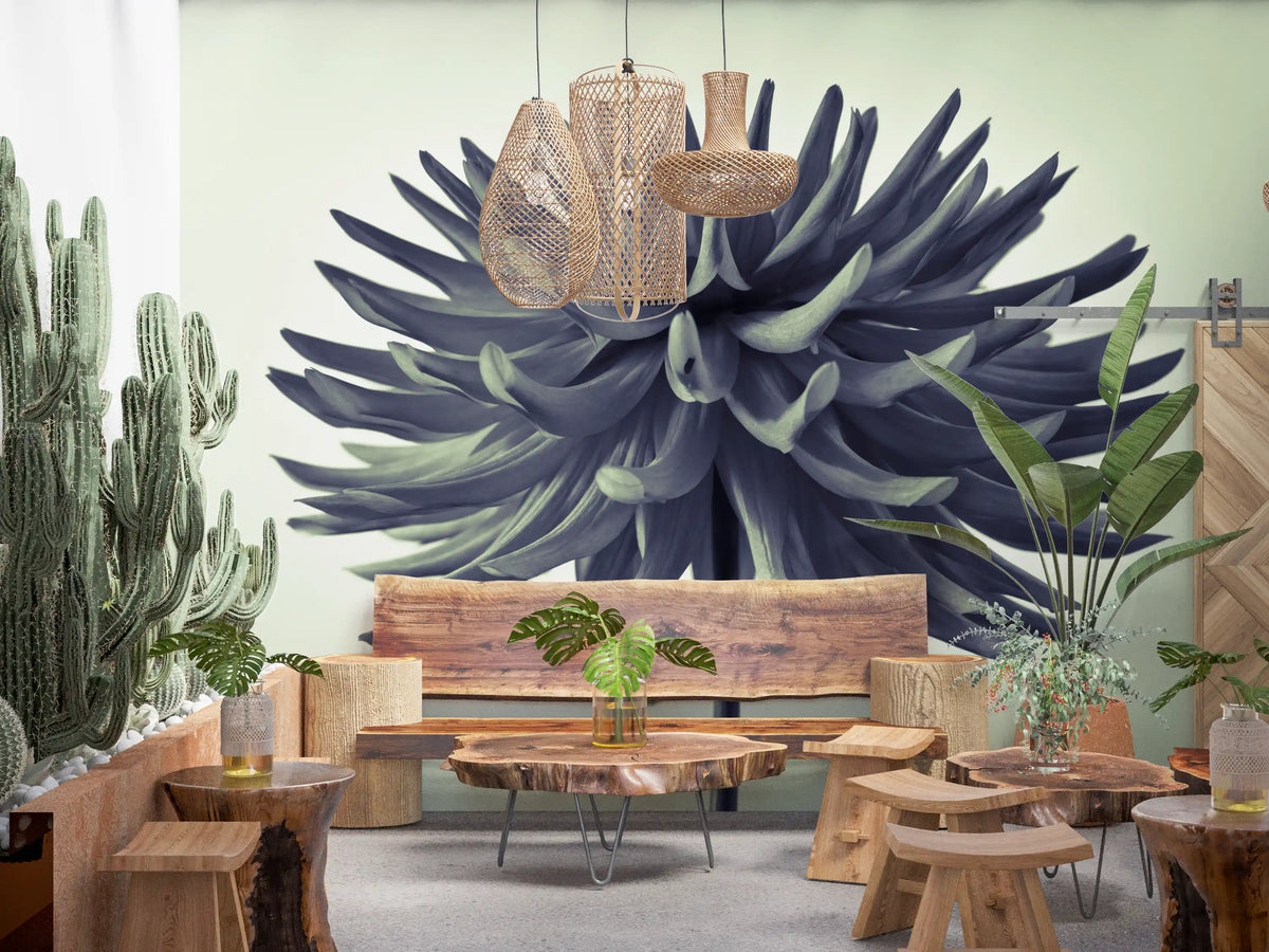 Abstract Dahlia Sculpture Wall Mural