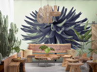 Abstract Dahlia Sculpture Wall Mural