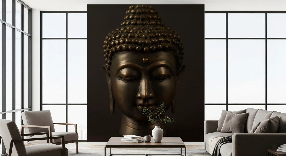 Minimalist Bronze Enlightenment Wall Mural