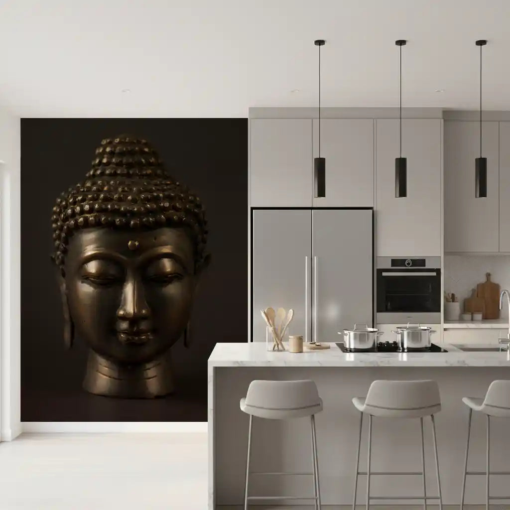 Minimalist Bronze Enlightenment Wall Mural