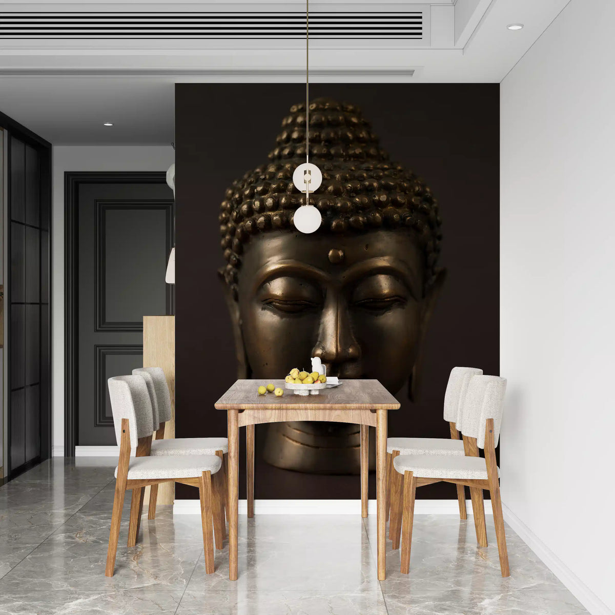 Minimalist Bronze Enlightenment Wall Mural